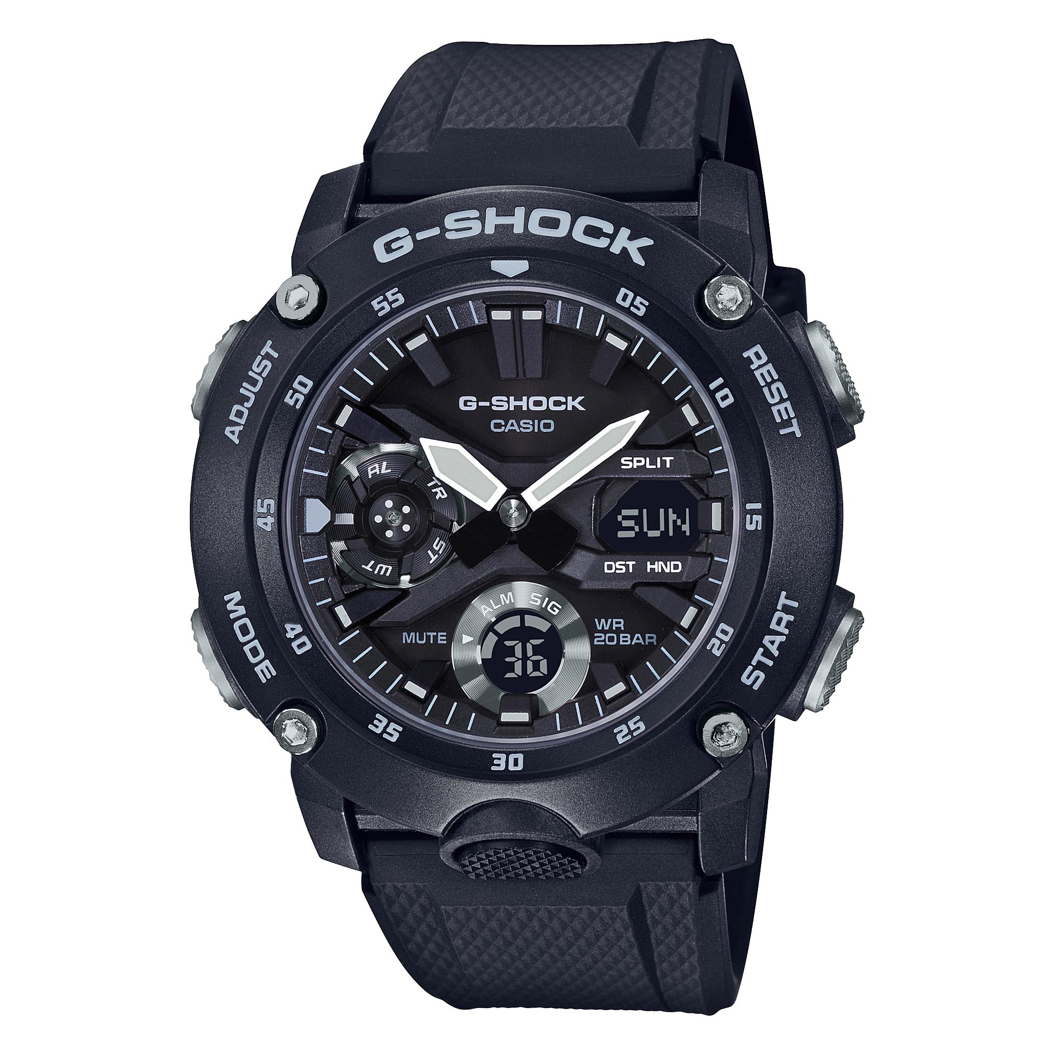 Casio G-Shock Carbon GA-2000S-1A Analog Digital Men's Watch (Black) GA2000S-1A