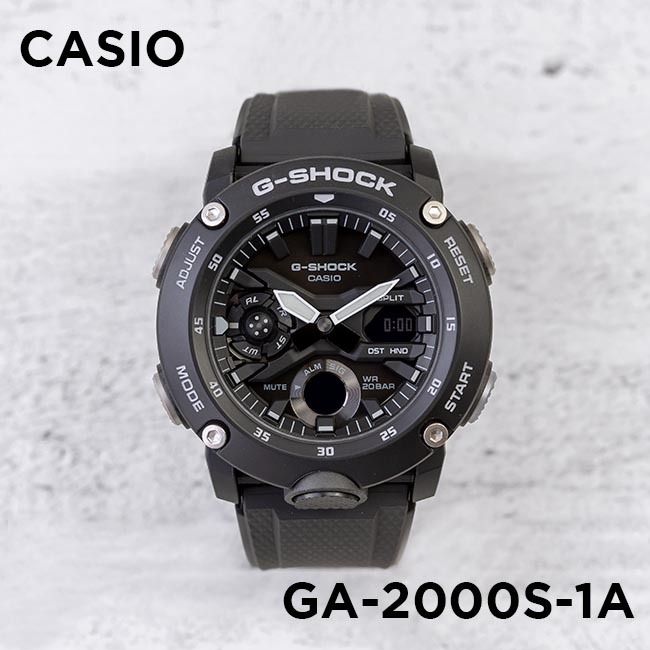 Casio G-Shock Carbon GA-2000S-1A Analog Digital Men Watch Black ozdigitalwatch.com.au