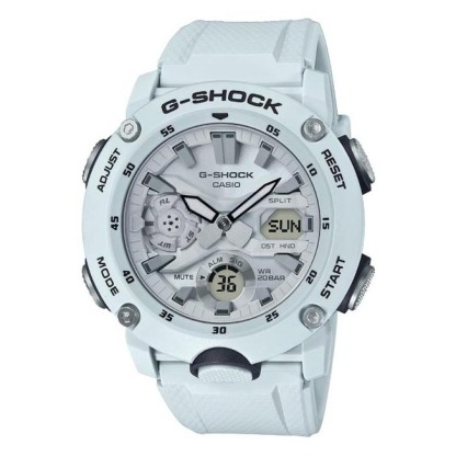 Casio G-Shock GA-2000S-7A Carbon Core Guard Analog Digital Men's Watch (White, Light Gery) GA2000S-7A
