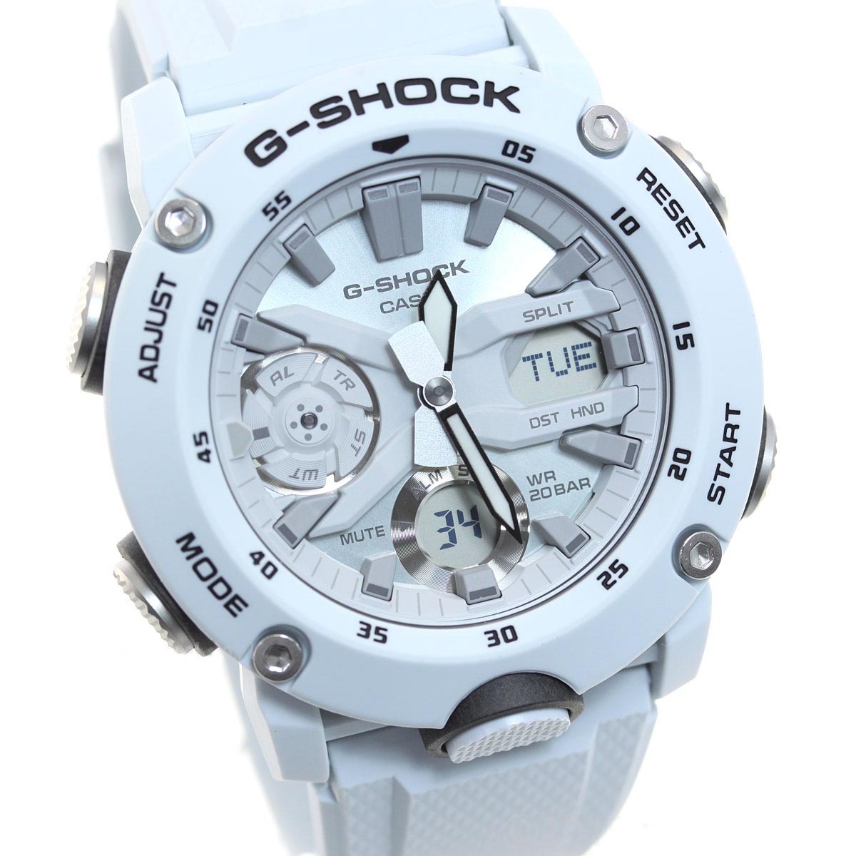 Casio G-Shock GA-2000S-7A Carbon Core Guard Analog Digital Men Watch (Light Grey) GA2000S-7A
