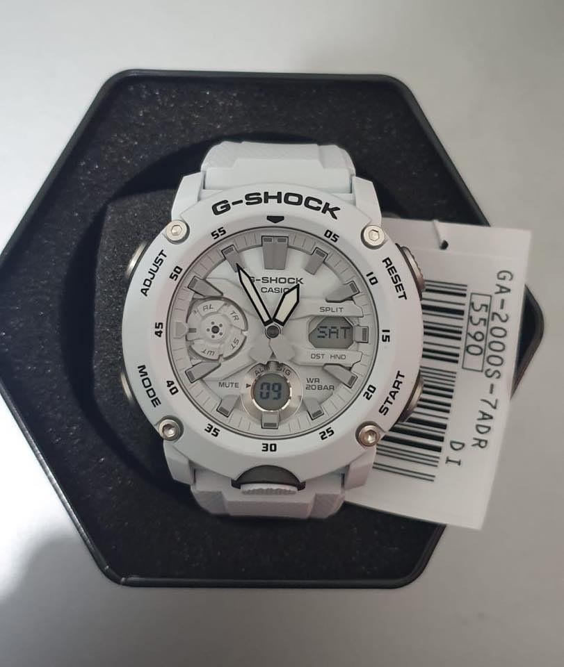 Casio G-Shock GA-2000S-7A Carbon Core Guard Analog Digital Men Watch (Light Grey) GA2000S-7A
