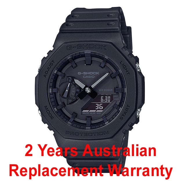 Casio G-Shock GA-2100-1A1 CasiOak Analog Digital Watch Black Octagon Bezel ozdigitalwatch.com.au