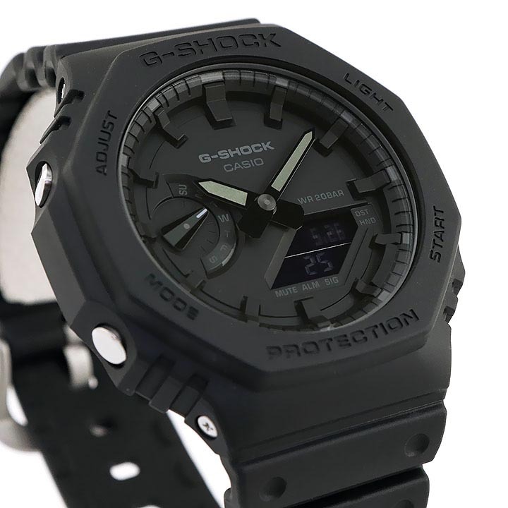 Casio G-Shock GA-2100-1A1 CasiOak Analog Digital Watch Black Octagon Bezel ozdigitalwatch.com.au