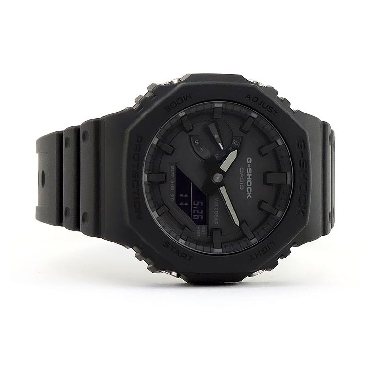 Casio G-Shock GA-2100-1A1 CasiOak Analog Digital Watch Black Octagon Bezel ozdigitalwatch.com.au
