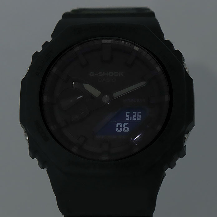 Casio G-Shock GA-2100-1A1 CasiOak Analog Digital Watch Black Octagon Bezel ozdigitalwatch.com.au