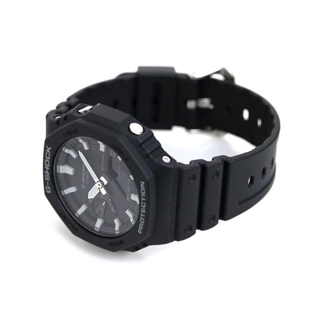 Casio G-Shock CasiOak GA-2100-1A Analog Digital Men Watch Black Octagon Bezel ozdigitalwatch.com.au
