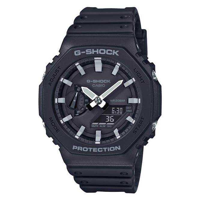 Casio G-Shock CasiOak GA-2100-1A Analog Digital Men Watch Black Octagon Bezel ozdigitalwatch.com.au