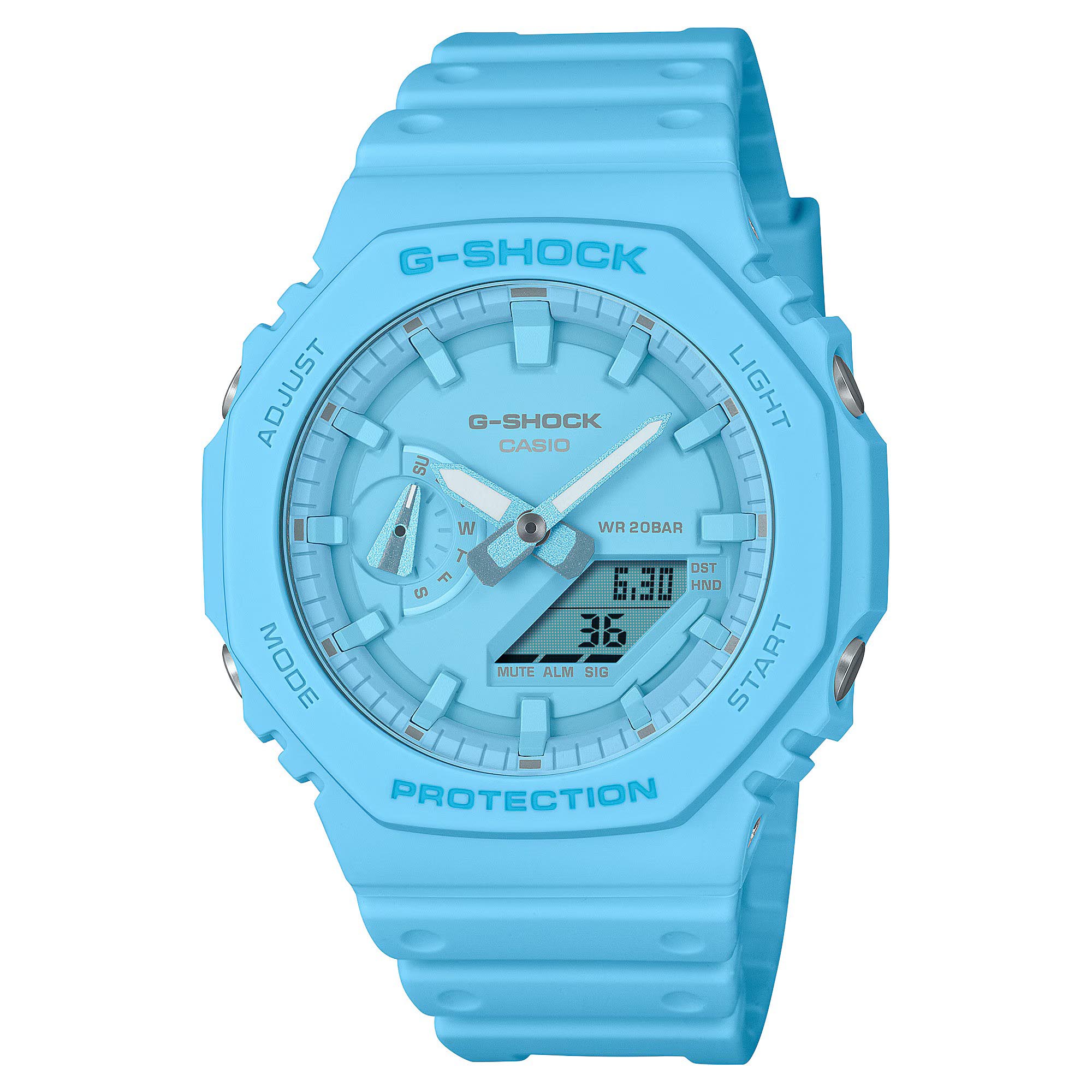Casio G-Shock GA-2100-2A2 CasiOak Analog Digital Men Watch (Blue x Blue) GA2100-2A2