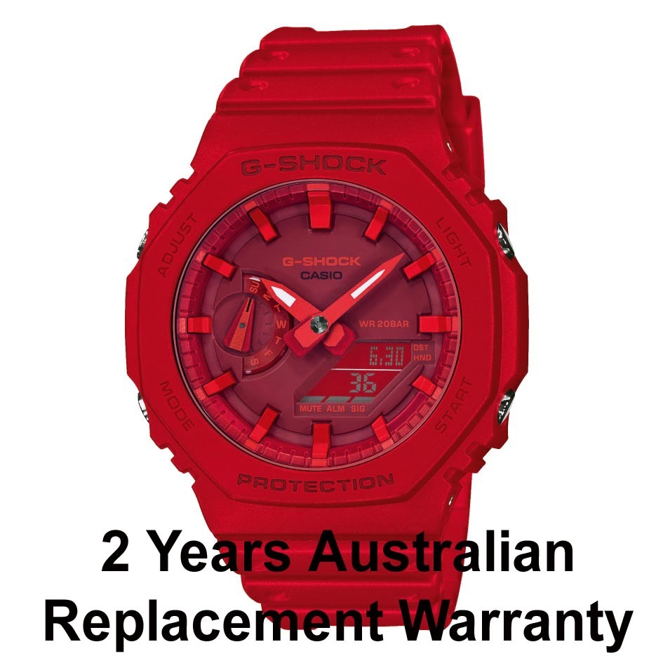 Casio G-Shock GA-2100-4A CasiOak Analog Digital Men Watch Red ozDigitalWatch.com.au