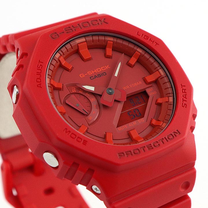 Casio G-Shock GA-2100-4A CasiOak Analog Digital Men Watch Red ozDigitalWatch.com.au