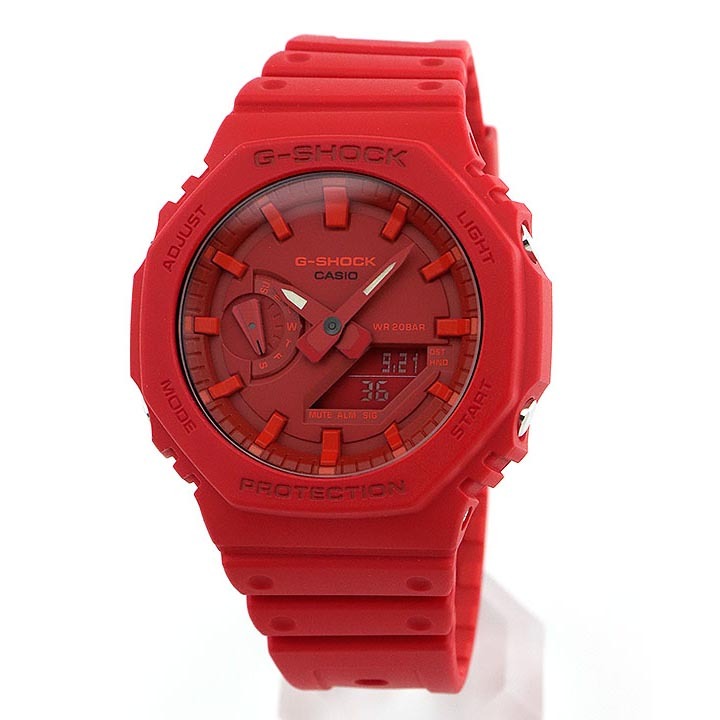 Casio G-Shock GA-2100-4A CasiOak Analog Digital Men Watch Red ozDigitalWatch.com.au