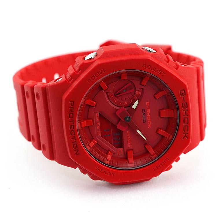 Casio G-Shock GA-2100-4A CasiOak Analog Digital Men Watch Red ozDigitalWatch.com.au