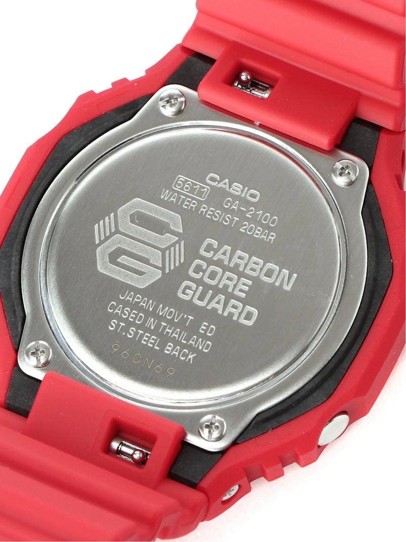 Casio G-Shock GA-2100-4A CasiOak Analog Digital Men Watch Red ozDigitalWatch.com.au