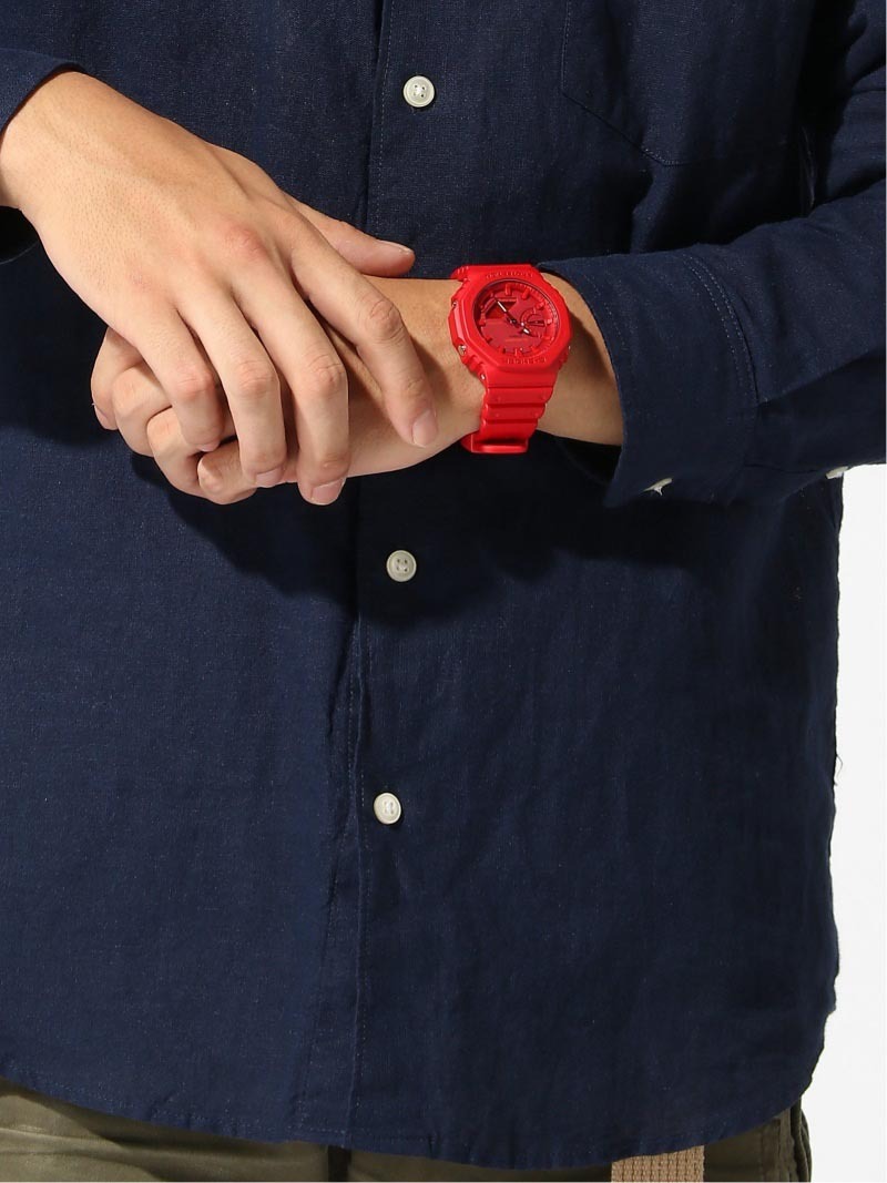Casio G-Shock GA-2100-4A CasiOak Analog Digital Men Watch Red ozDigitalWatch.com.au