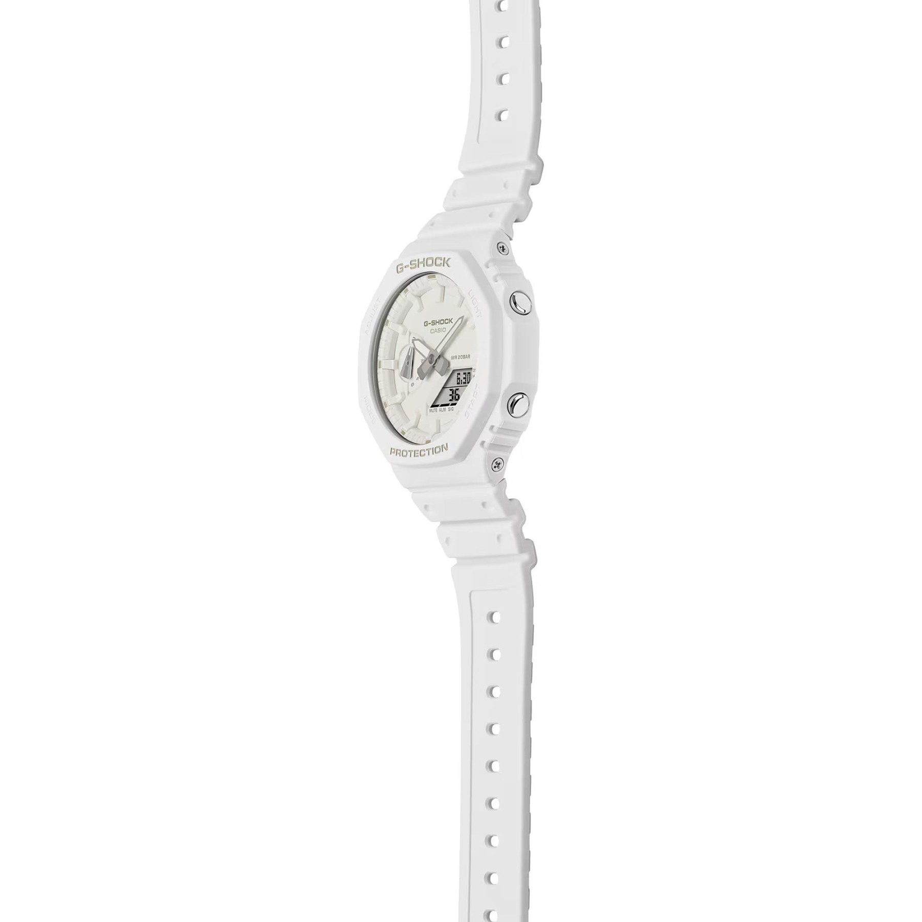 Casio G-Shock GA-2100-7A7 CasiOak Analog Digital Men Watch White ozdigitalwatch.com.au