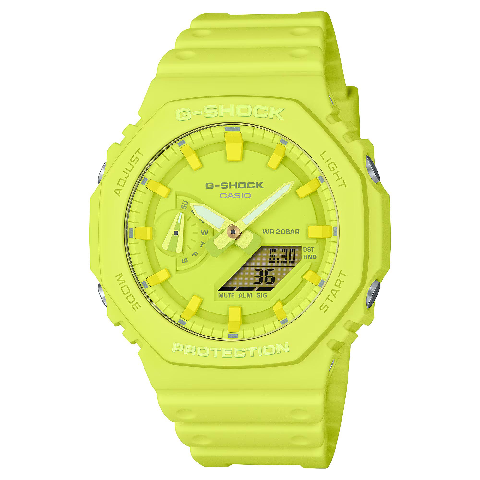 Casio G-Shock GA-2100-9A9 CasiOak Analog Digital Men Watch (Yellow) GA2100-9A9