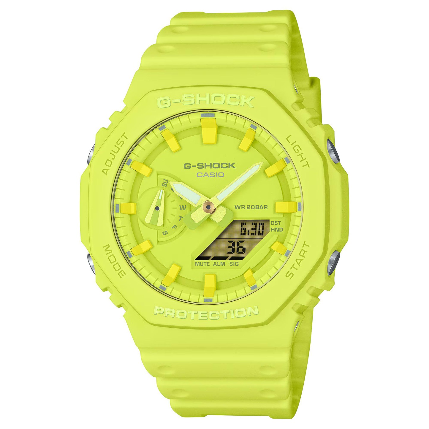 Casio G-Shock GA-2100-9A9 CasiOak Analog Digital Men Watch (Yellow) GA2100-9A9