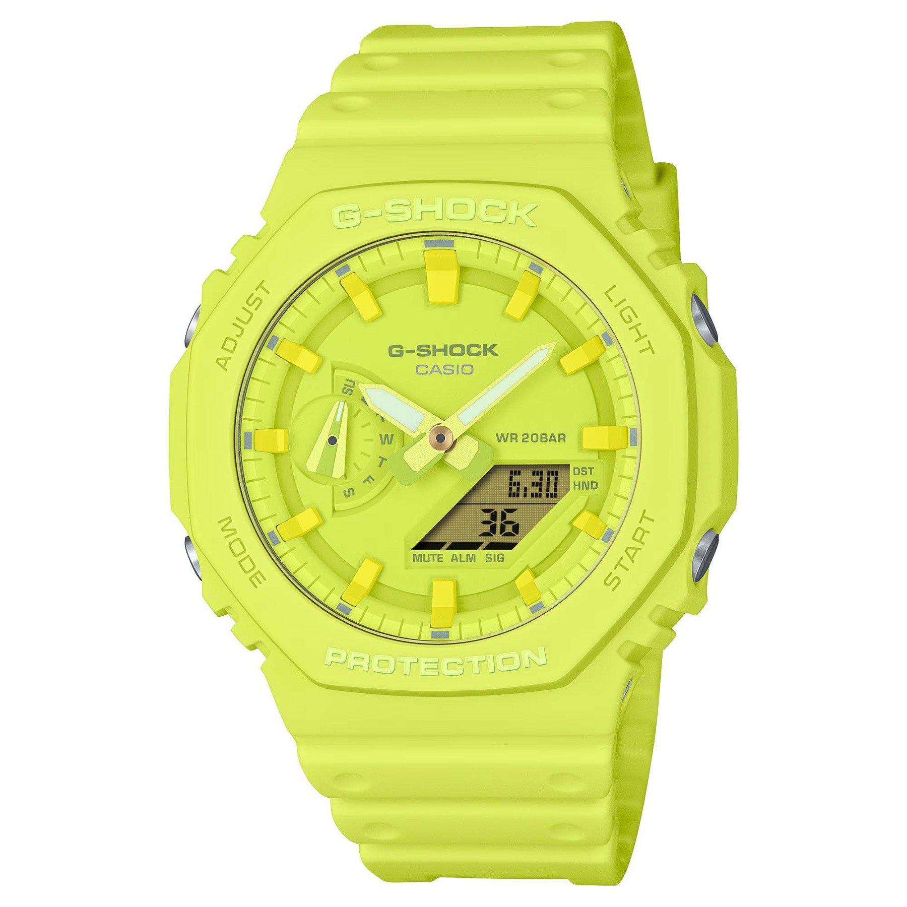 Casio G-Shock GA-2100-9A9 CasiOak Analog Digital Men Watch (Yellow) GA2100-9A9