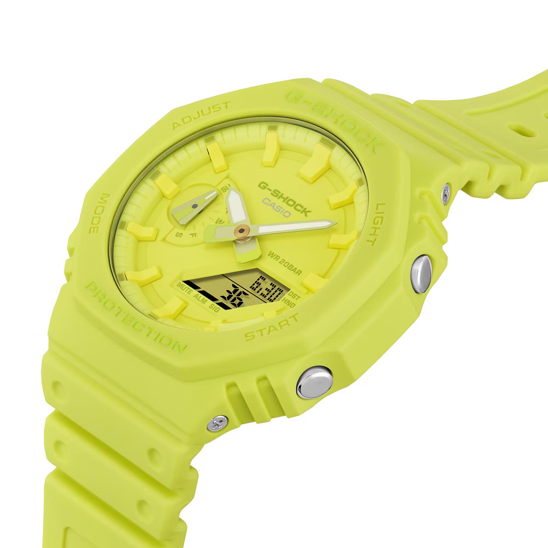 Casio G-Shock GA-2100-9A9 CasiOak Analog Digital Men Watch Volt Yellow ozDigitalWatch.com.au