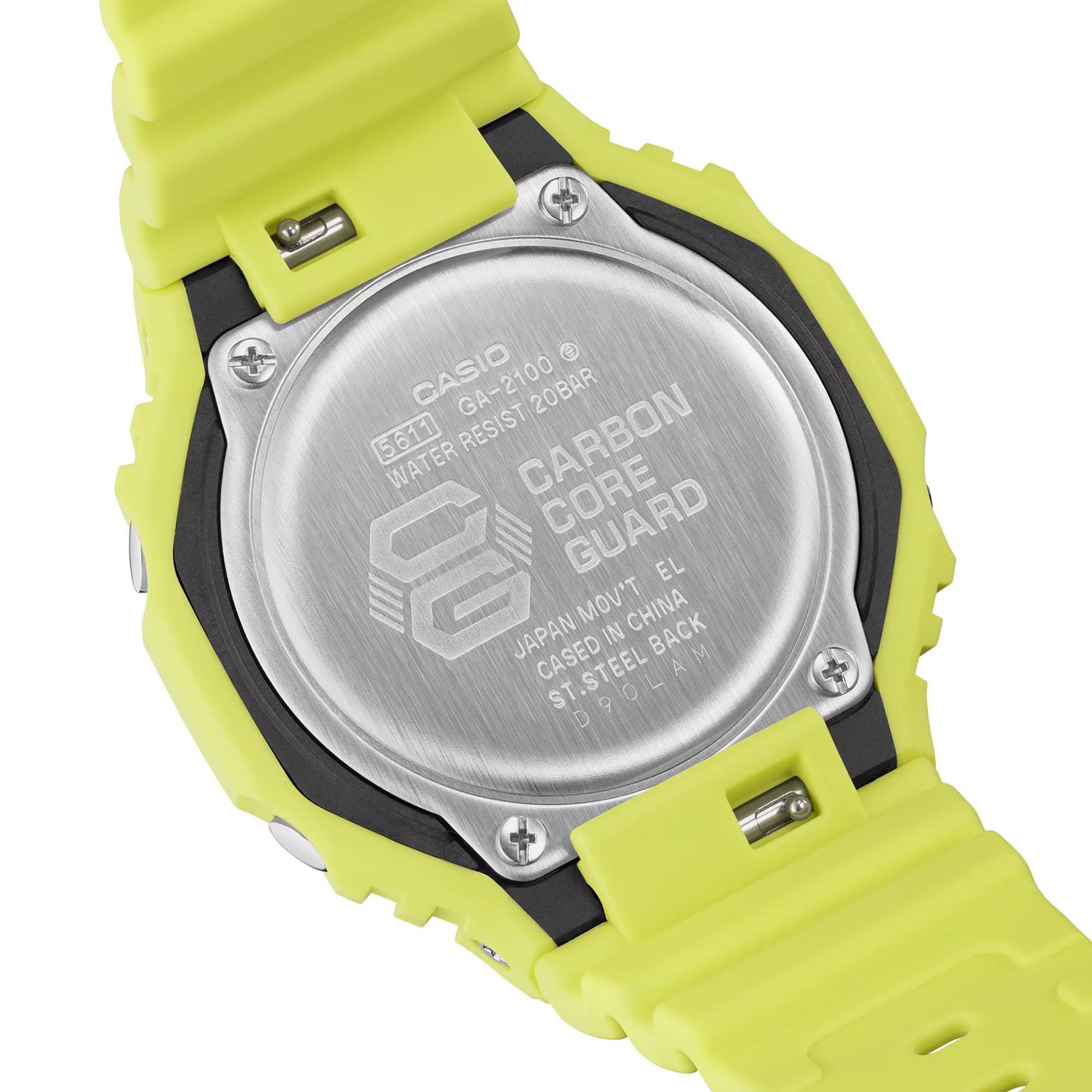 Casio G-Shock GA-2100-9A9 CasiOak Analog Digital Men Watch Volt Yellow ozDigitalWatch.com.au