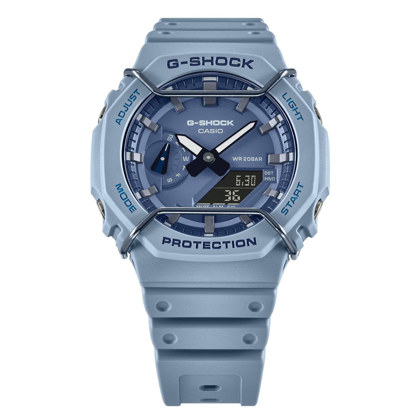 Casio G-Shock GA-2100PT-2A CasiOak Men Watch Blue with Face Protector ozDigitalWatch.com.au