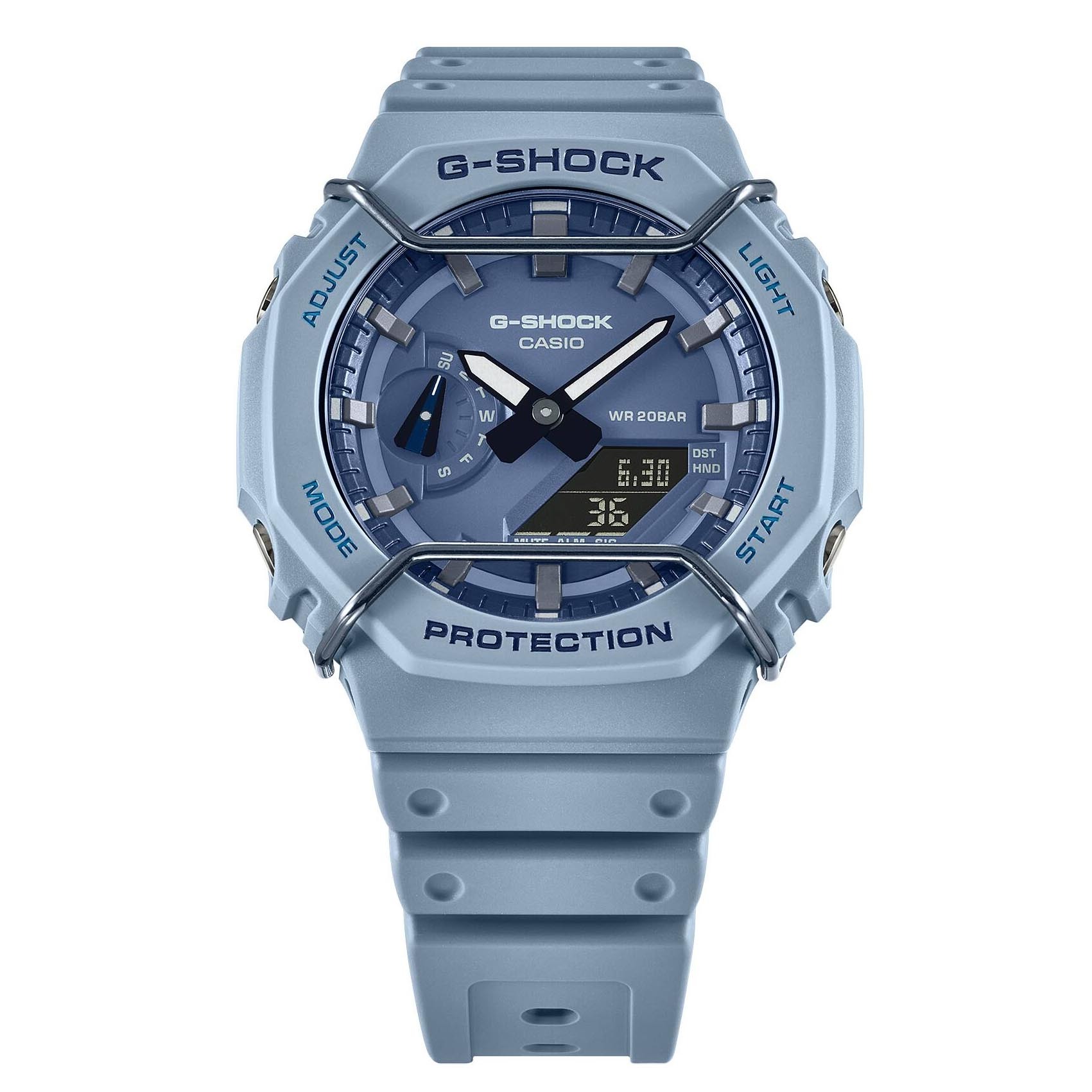 Casio G-Shock GA-2100PT-2A CasiOak Men Watch Blue with Face Protector ozDigitalWatch.com.au