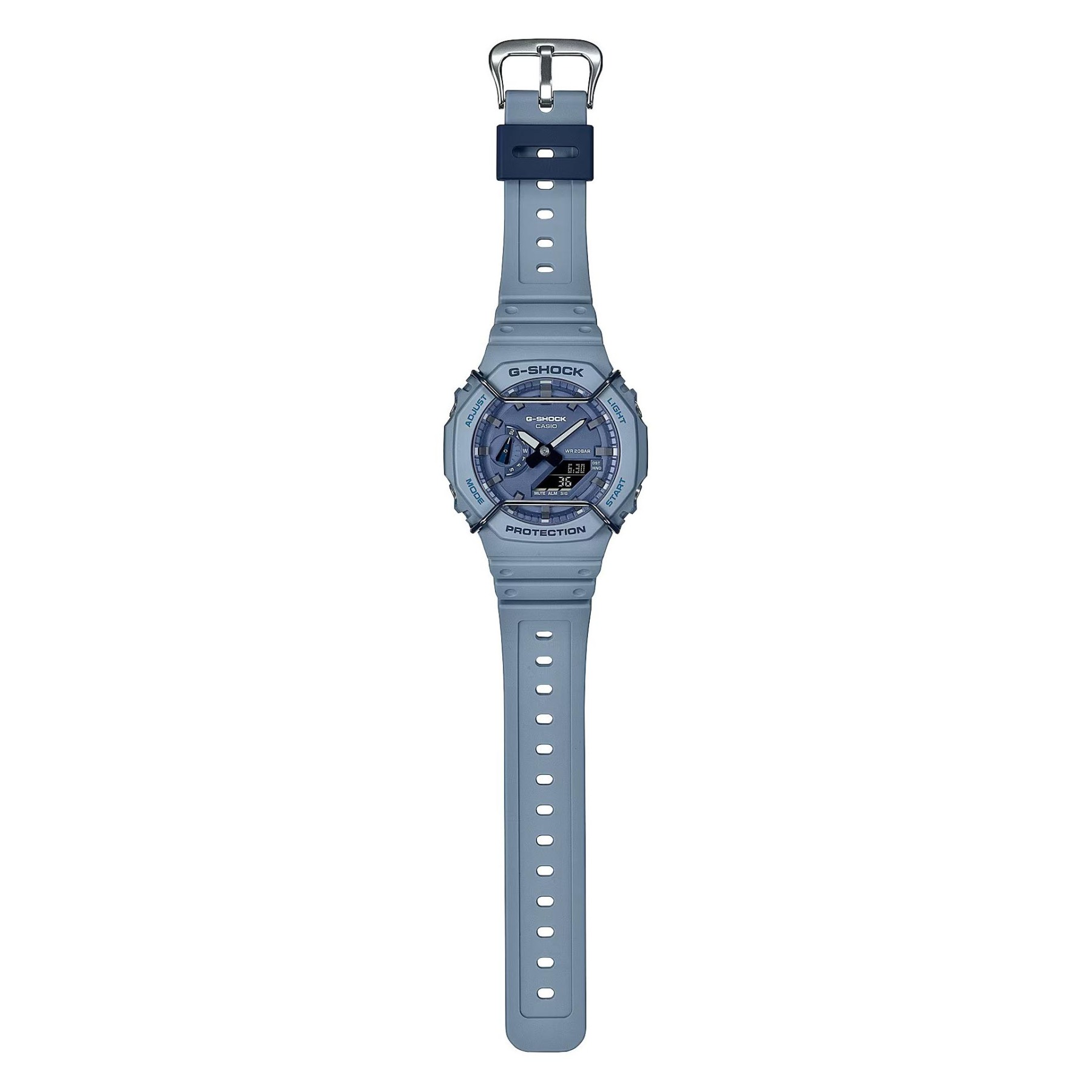Casio G-Shock GA-2100PT-2A CasiOak Men Watch Blue with Face Protector ozDigitalWatch.com.au