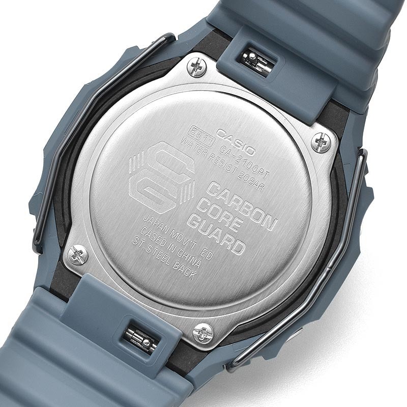 Casio G-Shock GA-2100PT-2A CasiOak Men Watch Blue with Face Protector ozDigitalWatch.com.au