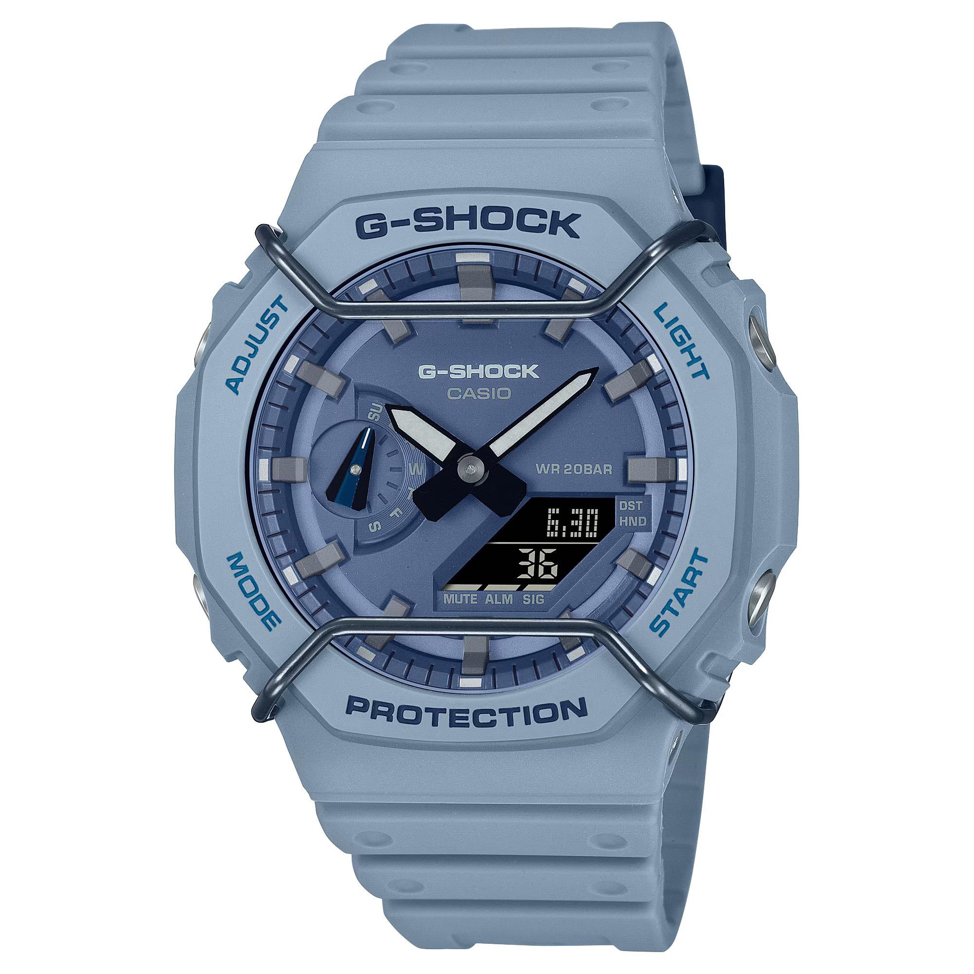 Casio G-Shock GA-2100PT-2A CasiOak Men's Watch (Blue) with Face Protector GA2100PT-2A