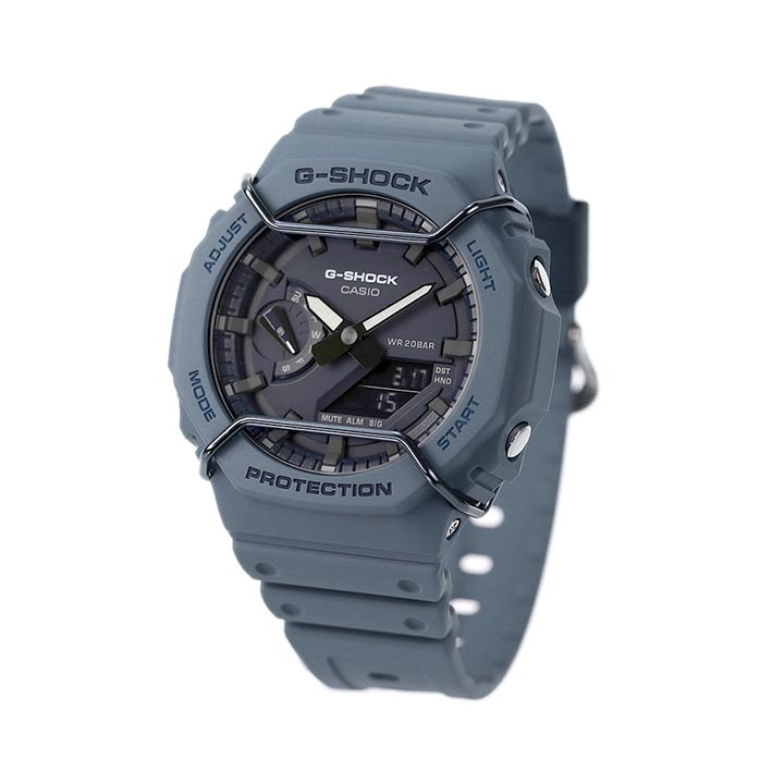 Casio G-Shock GA-2100PT-2A CasiOak Men Watch Blue with Face Protector ozDigitalWatch.com.au