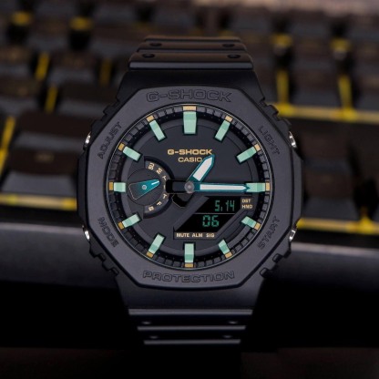 Casio G-Shock CasiOak GA-2100RC-1A Men Watch Black & Rust Design OzDigitalWatch.com.au