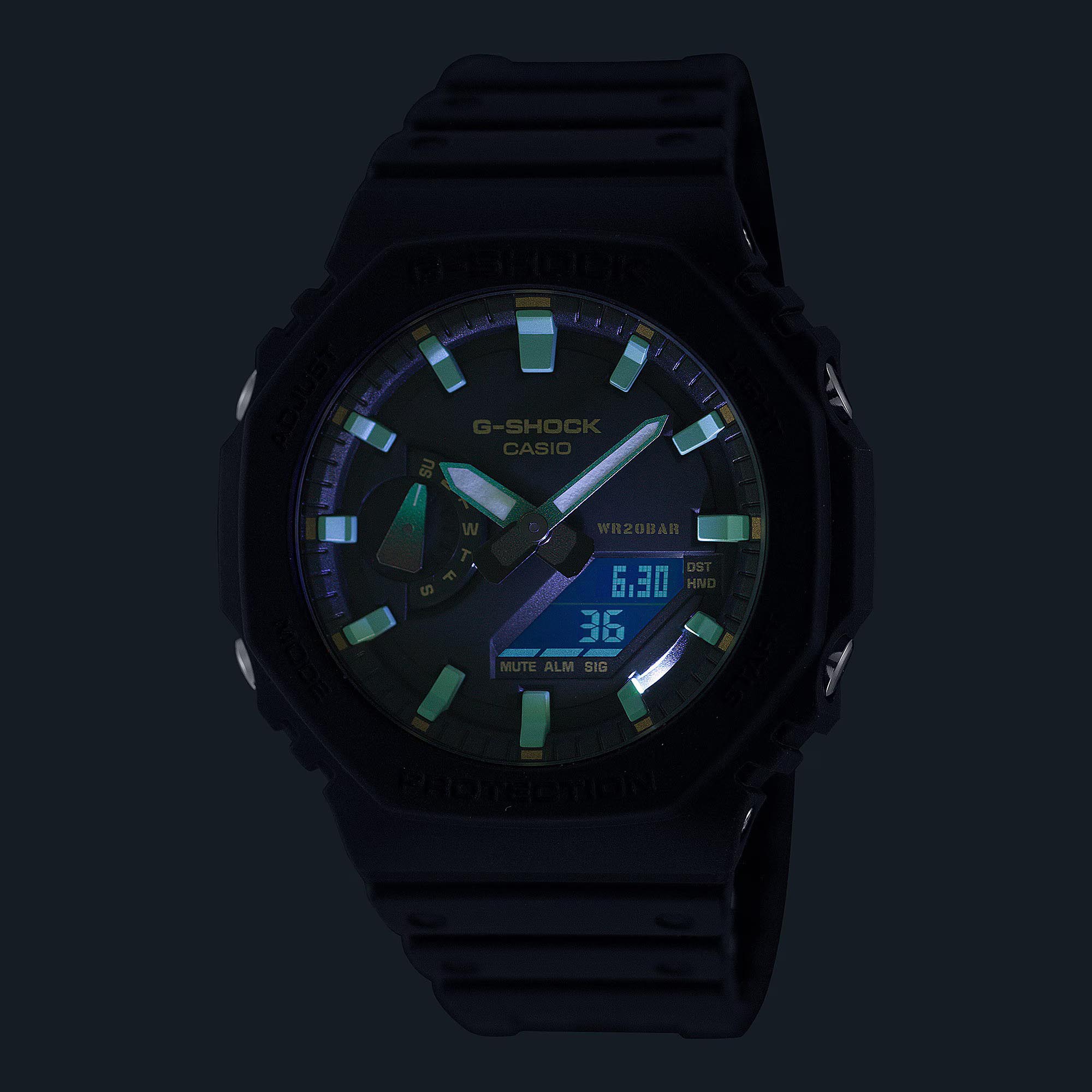 Casio G-Shock CasiOak GA-2100RC-1A Men Watch Black & Rust Design OzDigitalWatch.com.au