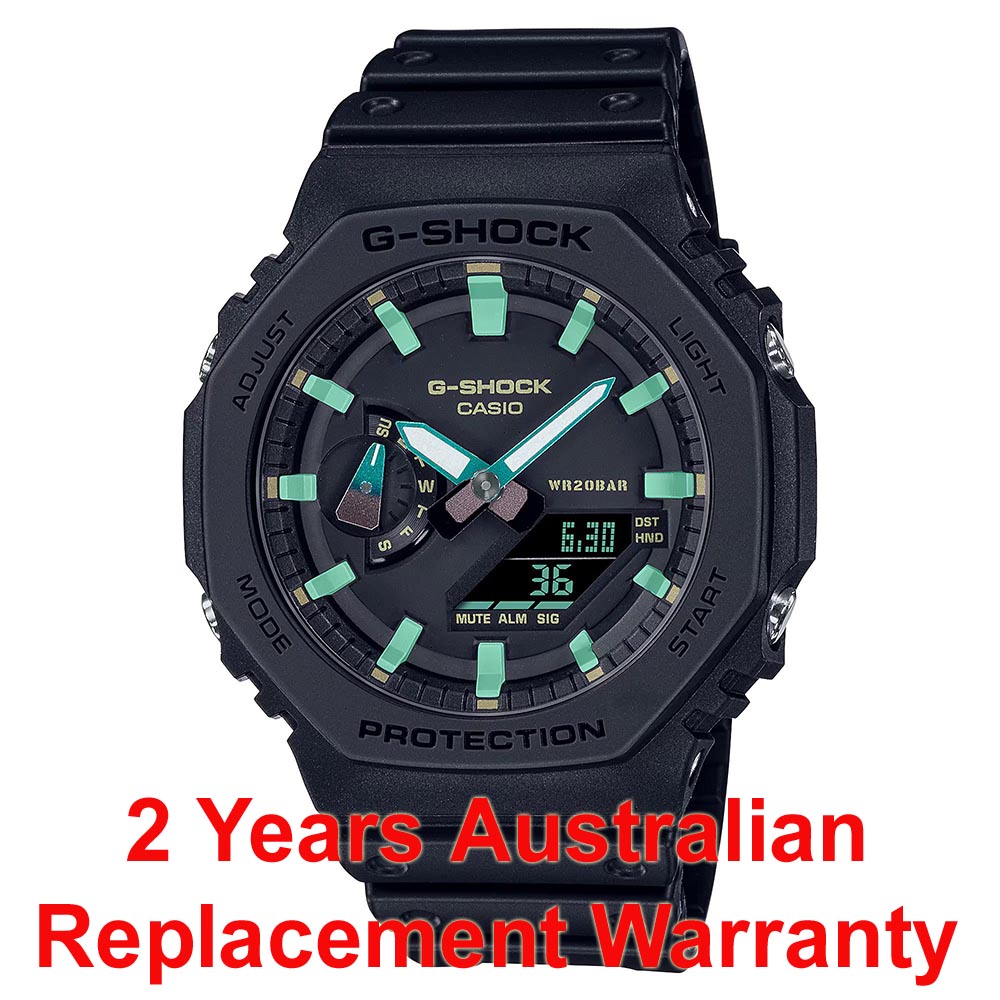 Casio G-Shock CasiOak GA-2100RC-1A Men Watch Black & Rust Design OzDigitalWatch.com.au