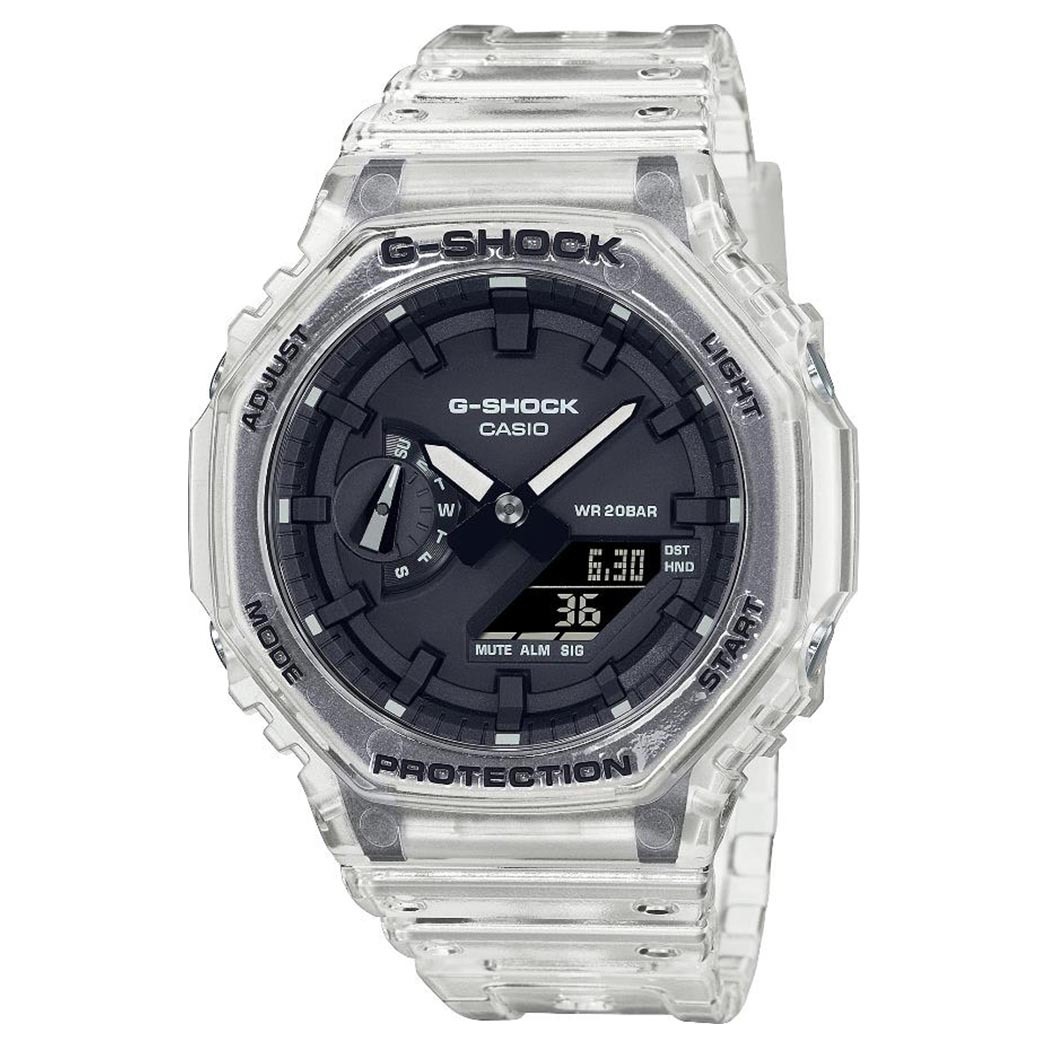 Casio G-Shock CasiOak GA-2100SKE-7A Transparent x Black Analog Digital Men's Watch