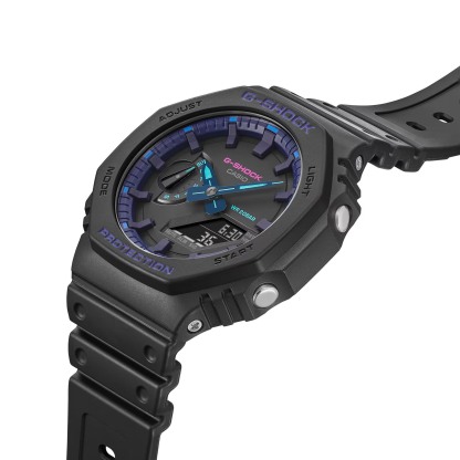 Casio G-Shock CasiOak GA-2100VB-1A Men Watch Black Blue Virtual Reality ozDigitalWatch.com.au