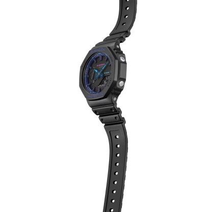 Casio G-Shock CasiOak GA-2100VB-1A Men Watch Black Blue Virtual Reality ozDigitalWatch.com.au