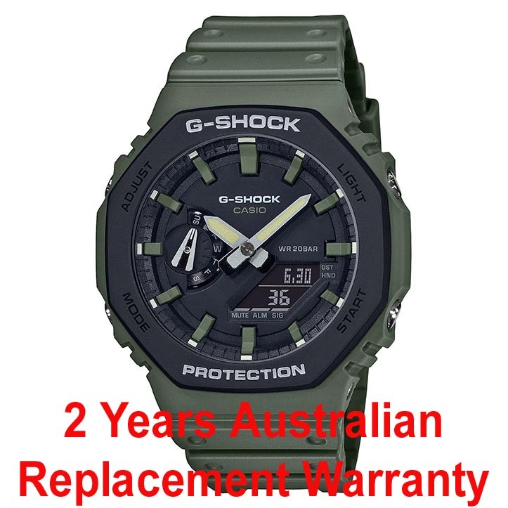 Casio G-Shock GA-2110SU-3A CasiOak Analog Digital Men Watch Green Black ozdigitalwatch.com.au