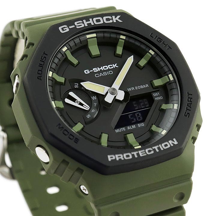 Casio G-Shock GA-2110SU-3A CasiOak Analog Digital Men Watch Green Black ozdigitalwatch.com.au