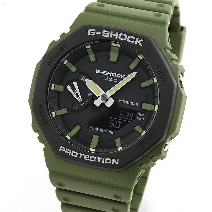 Casio G-Shock GA-2110SU-3A CasiOak Analog Digital Men Watch Green Black ozdigitalwatch.com.au