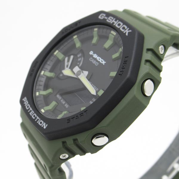 Casio G-Shock GA-2110SU-3A CasiOak Analog Digital Men Watch Green Black ozdigitalwatch.com.au