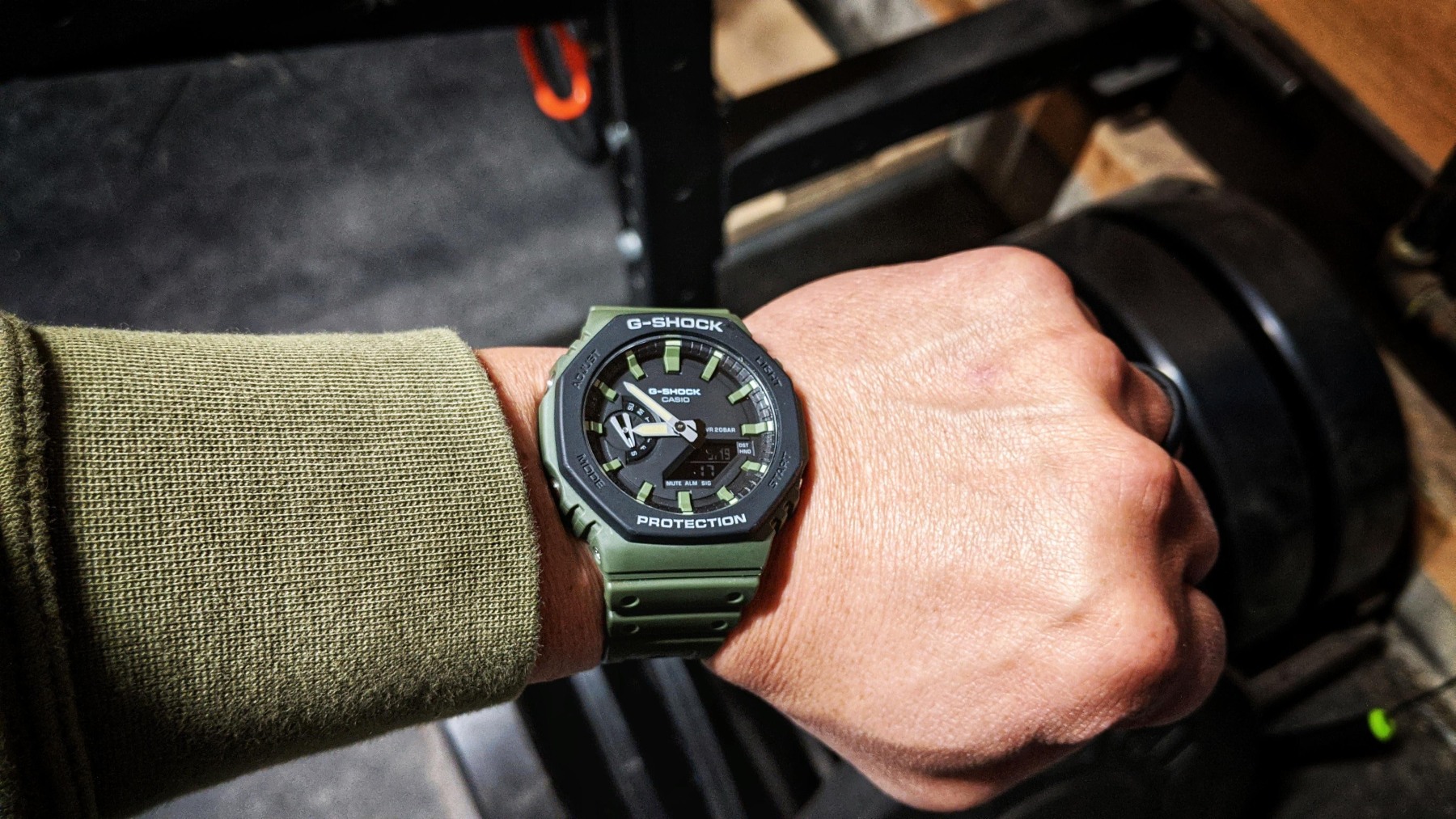 Casio G-Shock GA-2110SU-3A CasiOak Analog Digital Men Watch Green Black ozdigitalwatch.com.au