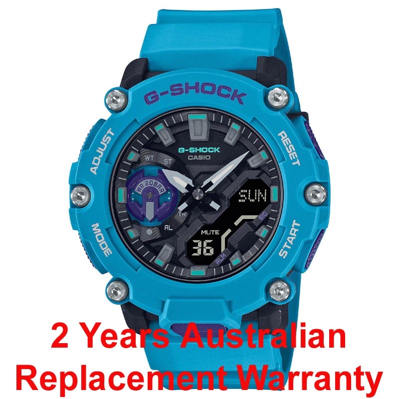 Casio G-Shock GA-2200-2A Analog Digital Men Watch Turquoise ozdigitalwatch.com.au