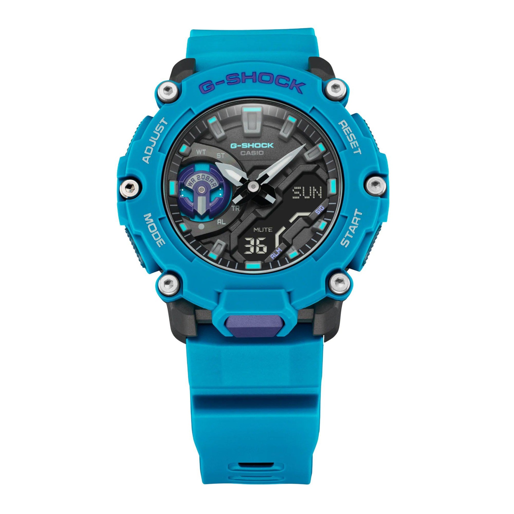 Casio G-Shock GA-2200-2A Analog Digital Men Watch Turquoise ozdigitalwatch.com.au