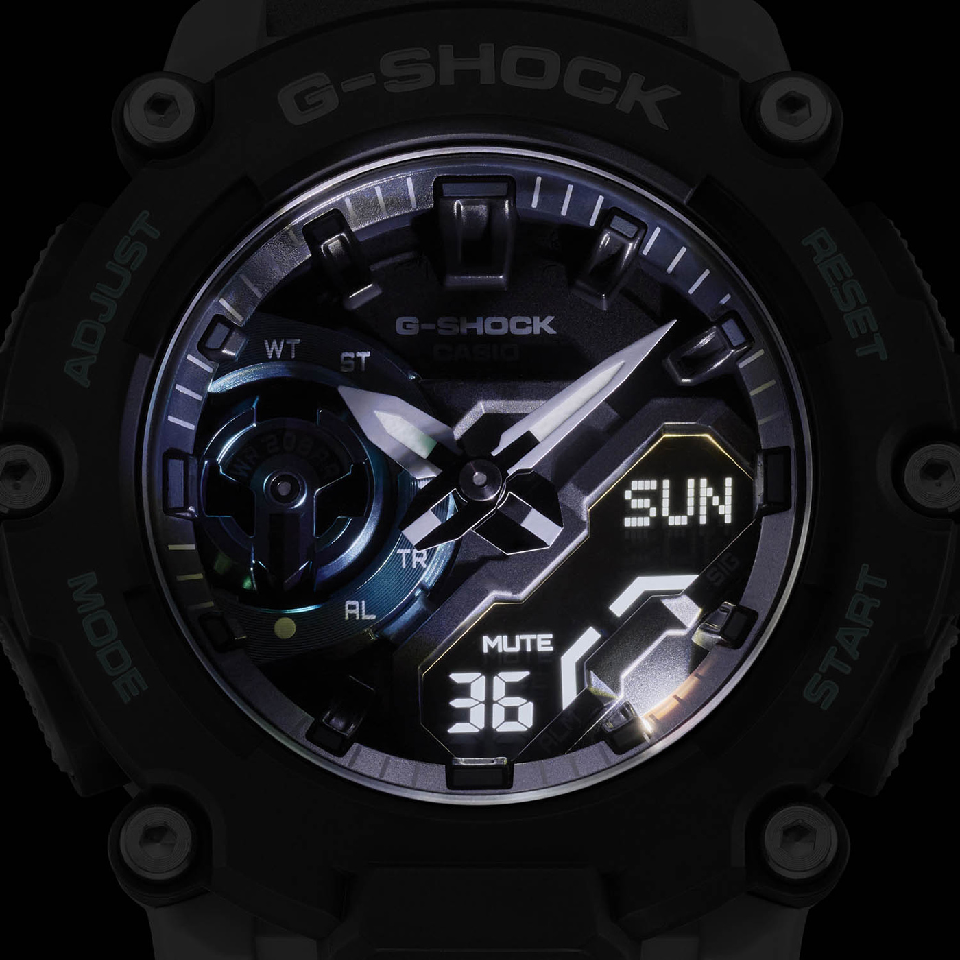 Casio G-Shock GA-2200-2A Analog Digital Men Watch Turquoise ozdigitalwatch.com.au