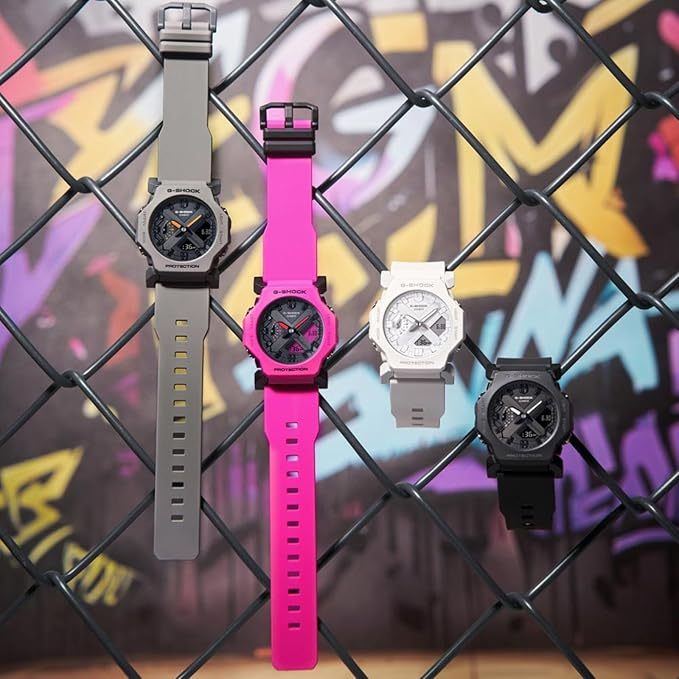 Casio G-Shock GA-2300-4A Analog-Digital Men Watch Vibrant Pink Compact Size ozDigitalWatch.com.au