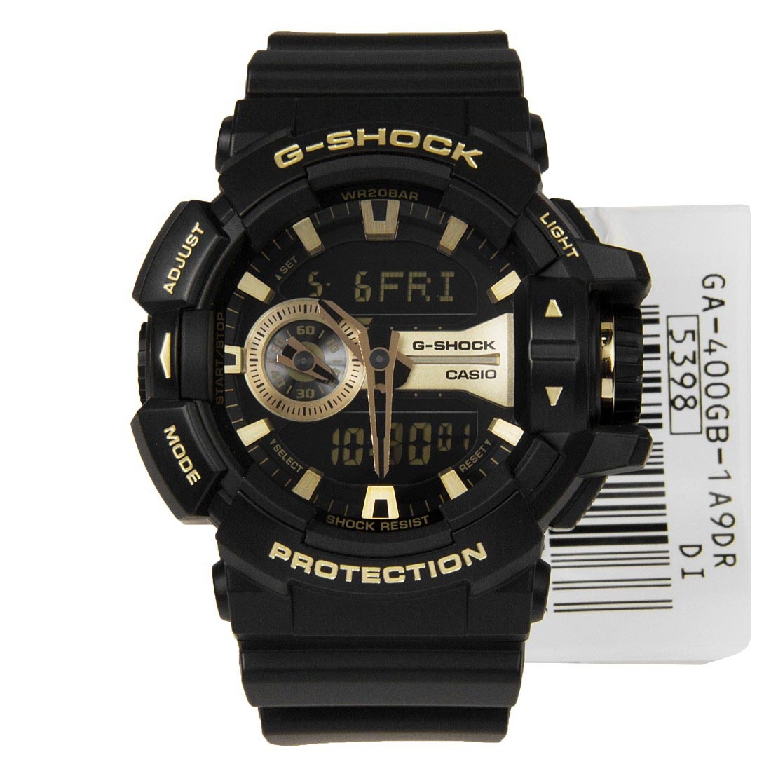 Casio G-Shock GA-400GB-1A9 Analog Digital Men's Watch Black Gold ozdigitalwatch.com.au