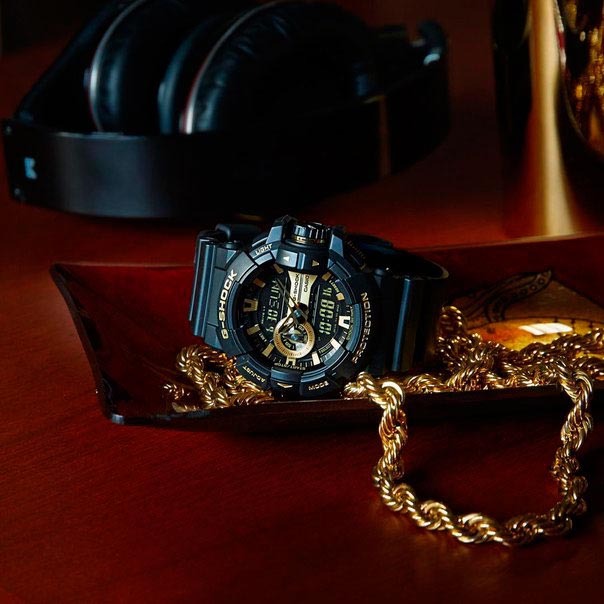 Casio G-Shock GA-400GB-1A9 Analog Digital Men's Watch Black Gold ozdigitalwatch.com.au