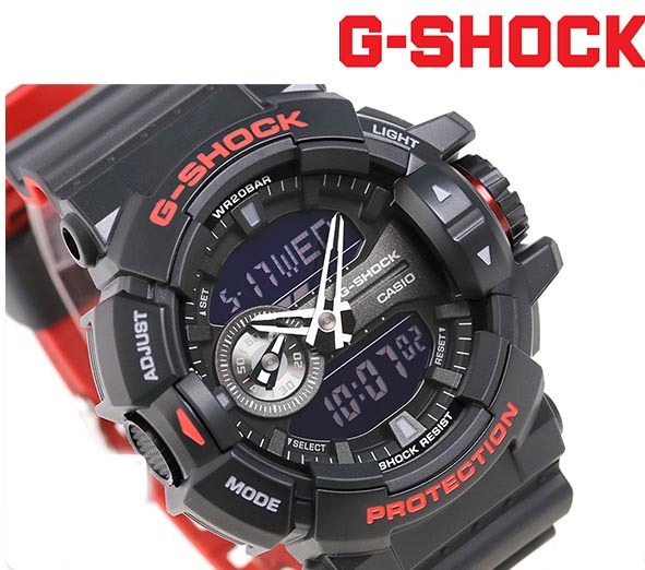 Casio G-Shock GA-400HR-1A Analog Digital Men Watch Black Red ozdigitalwatch.com.au