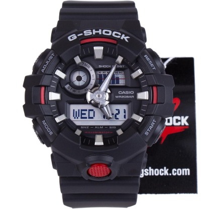 Casio G-Shock GA-700-1A Analog Digital Men's Watch (Black x Red) GA700-1A