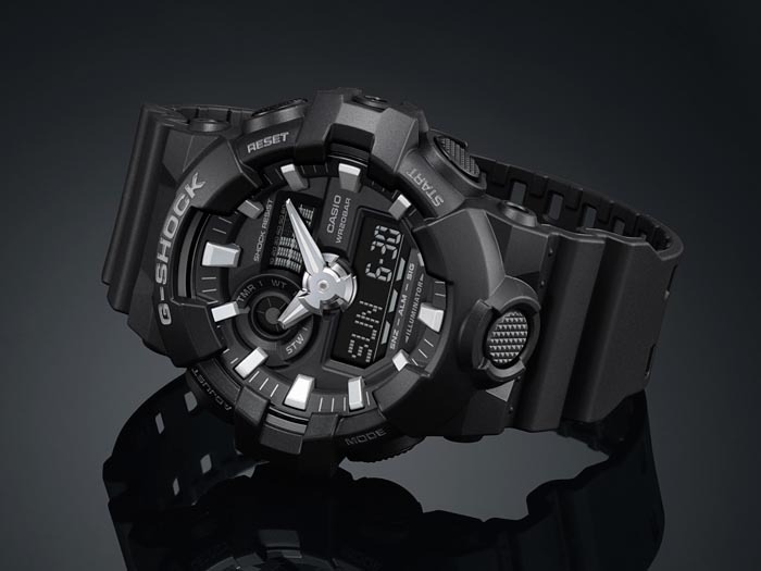Casio G-Shock GA-700-1B Analog Digital Men Sport Watch Black ozdigitalwatch.com.au